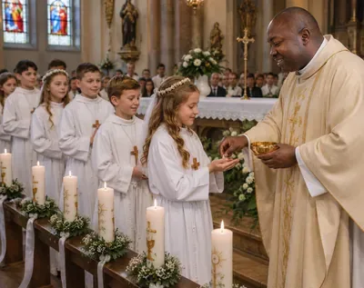 Erstkommunionkinder in der Kirche